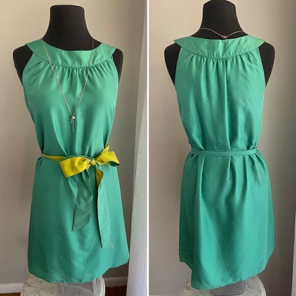 ella moss green dress Six Stories Green Twist Back Satin Flower Girl Dress US 6 Womens main image 0
